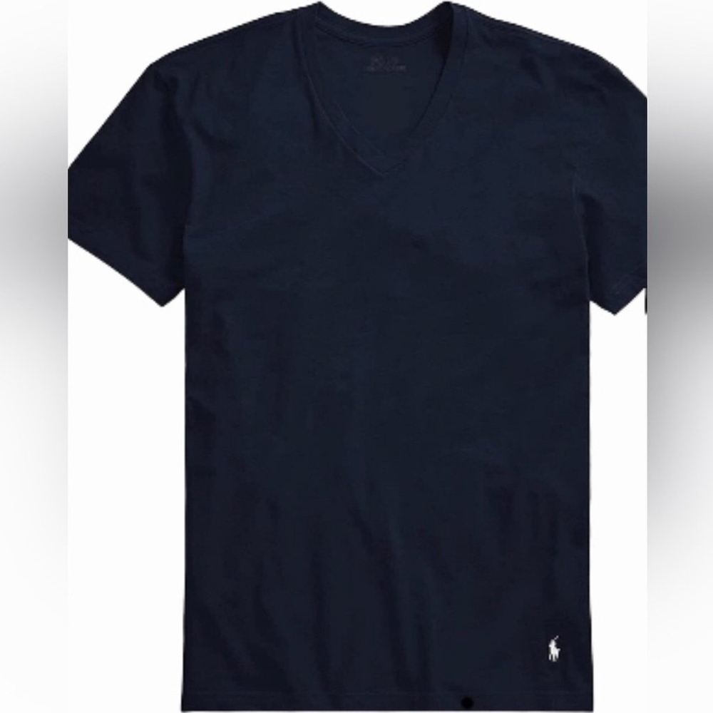 POLO RALPH LAUREN Big Boys V-Neck Undershirts 2 Pack Large